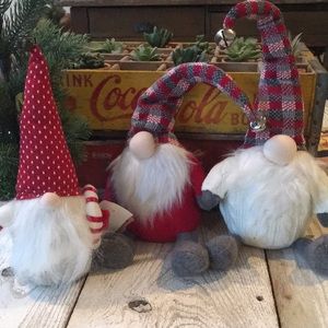 Set of 3 Stuffed Christmas Gnomes